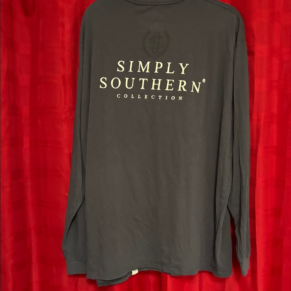 Simply Southern Charcoal Long Sleeve Tee